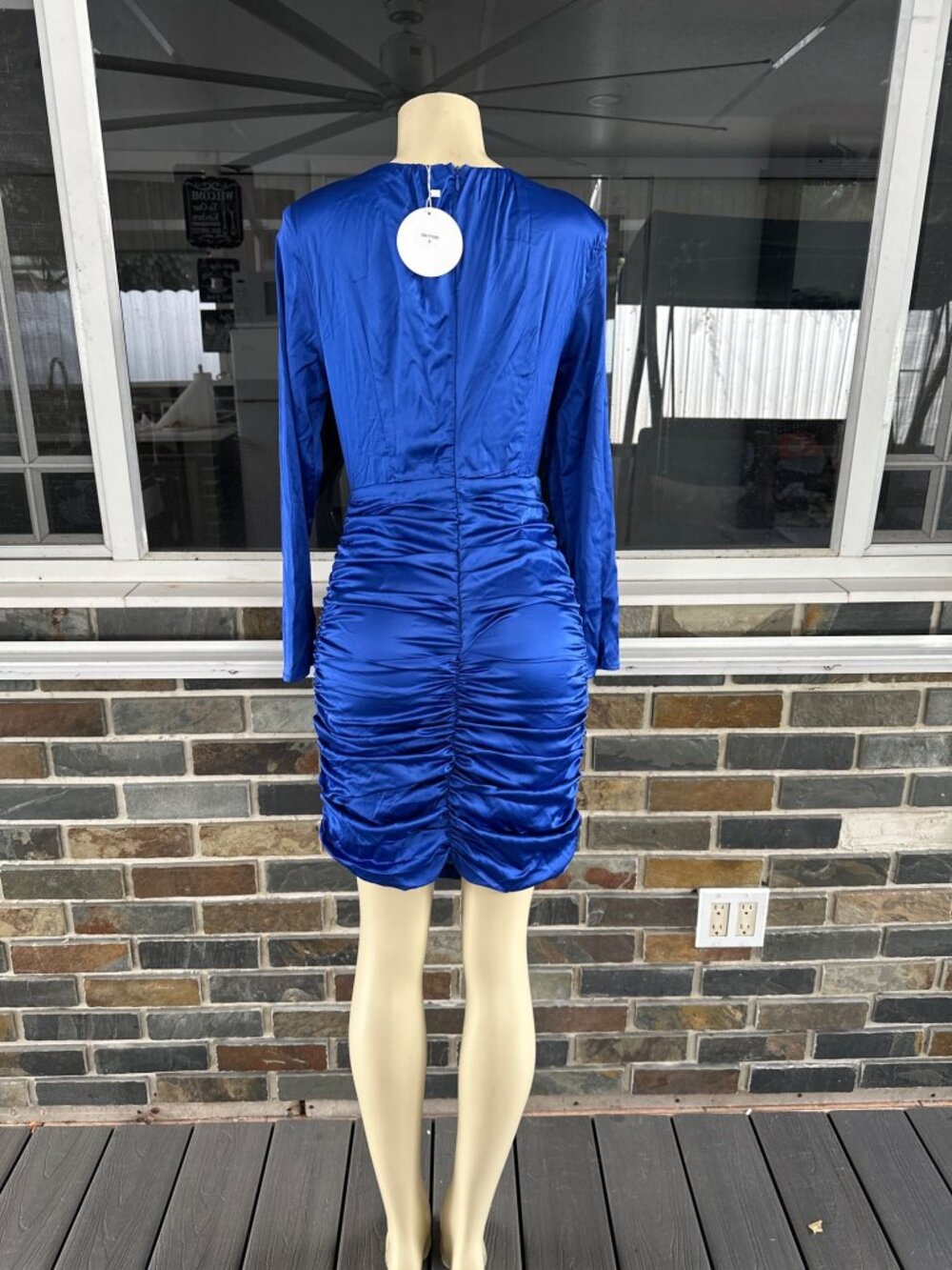 ✨ Vestido Mini Azul Royal de Satén – Talla S